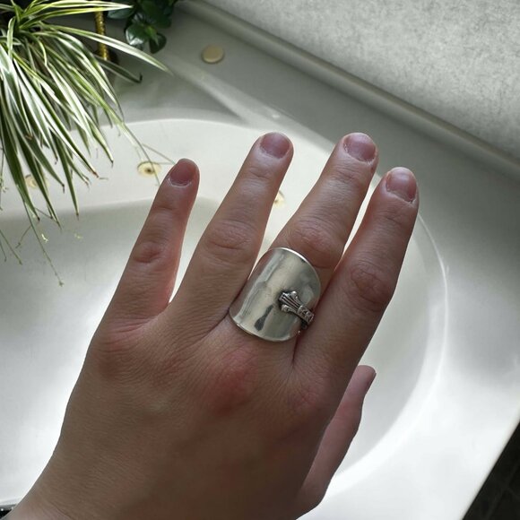 Spoon Ring size 9 Sterling silver - Beautiful * - Picture 9 of 10